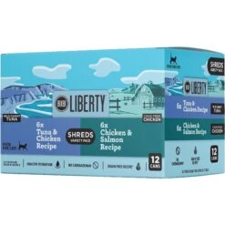 BIXBI LIBERTY Chicken, Salmon & Tuna Recipe Grain-Free Wet Cat Food, 2.75-oz Can, Case Of 12