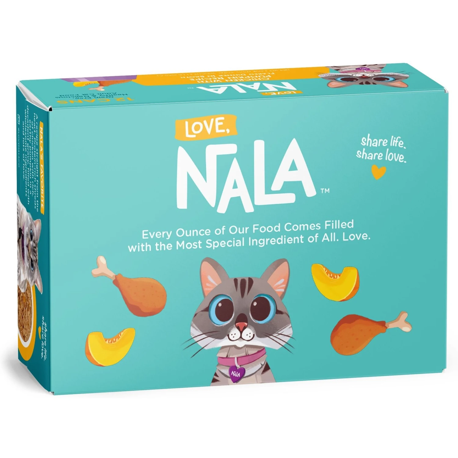 Love, Nala Flaked Chicken With Pumpkin Recipe In Broth Adult Grain-Free Wet Cat Food, 2.8-oz Can, Case Of 12 2 Love, Nala Flaked Chicken With Pumpkin Recipe In Broth Adult Grain-Free Wet Cat Food, 2.8-oz Can, Case Of 12 - Image 2