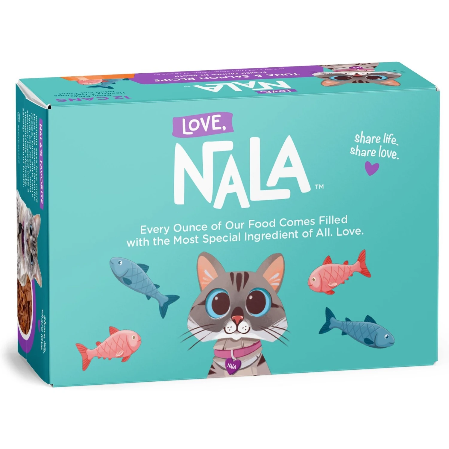 Love, Nala Flaked Tuna & Salmon Recipe In Broth Adult Grain-Free Wet Cat Food, 2.8-oz Can, Case Of 12 2 Love, Nala Flaked Tuna & Salmon Recipe In Broth Adult Grain-Free Wet Cat Food, 2.8-oz Can, Case Of 12 - Image 2