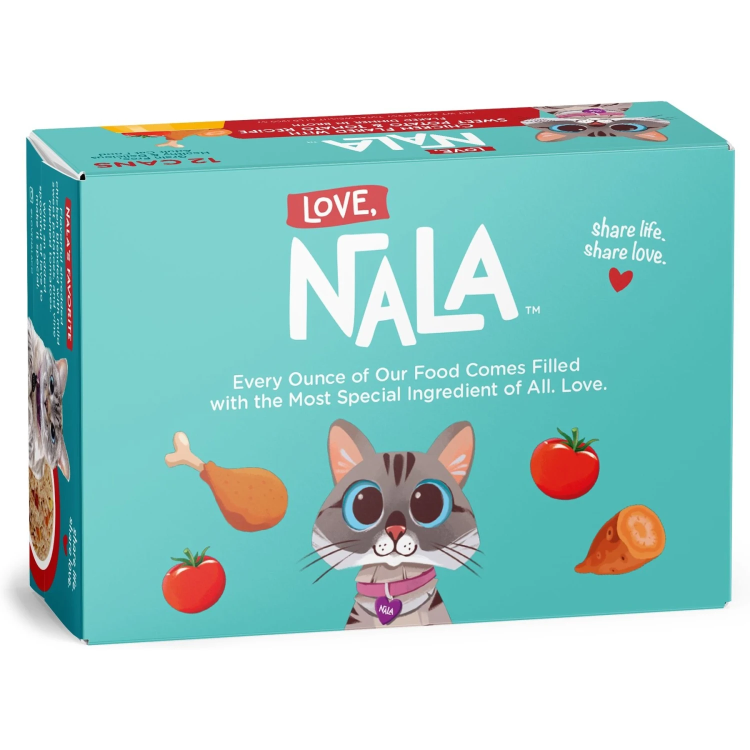 Love, Nala Chicken Flaked With Sweet Potato & Tomato Recipe In Broth Adult Grain-Free Wet Cat Food, 2.8-oz Can, Case Of 12 2 Love, Nala Chicken Flaked With Sweet Potato & Tomato Recipe In Broth Adult Grain-Free Wet Cat Food, 2.8-oz Can, Case Of 12 - Image 2