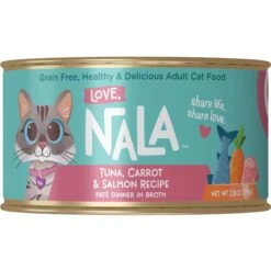 Love, Nala Tuna & Salmon Pate With Carrot Recipe Adult Grain-Free Wet Cat Food, 2.8-oz Can, Case Of 12