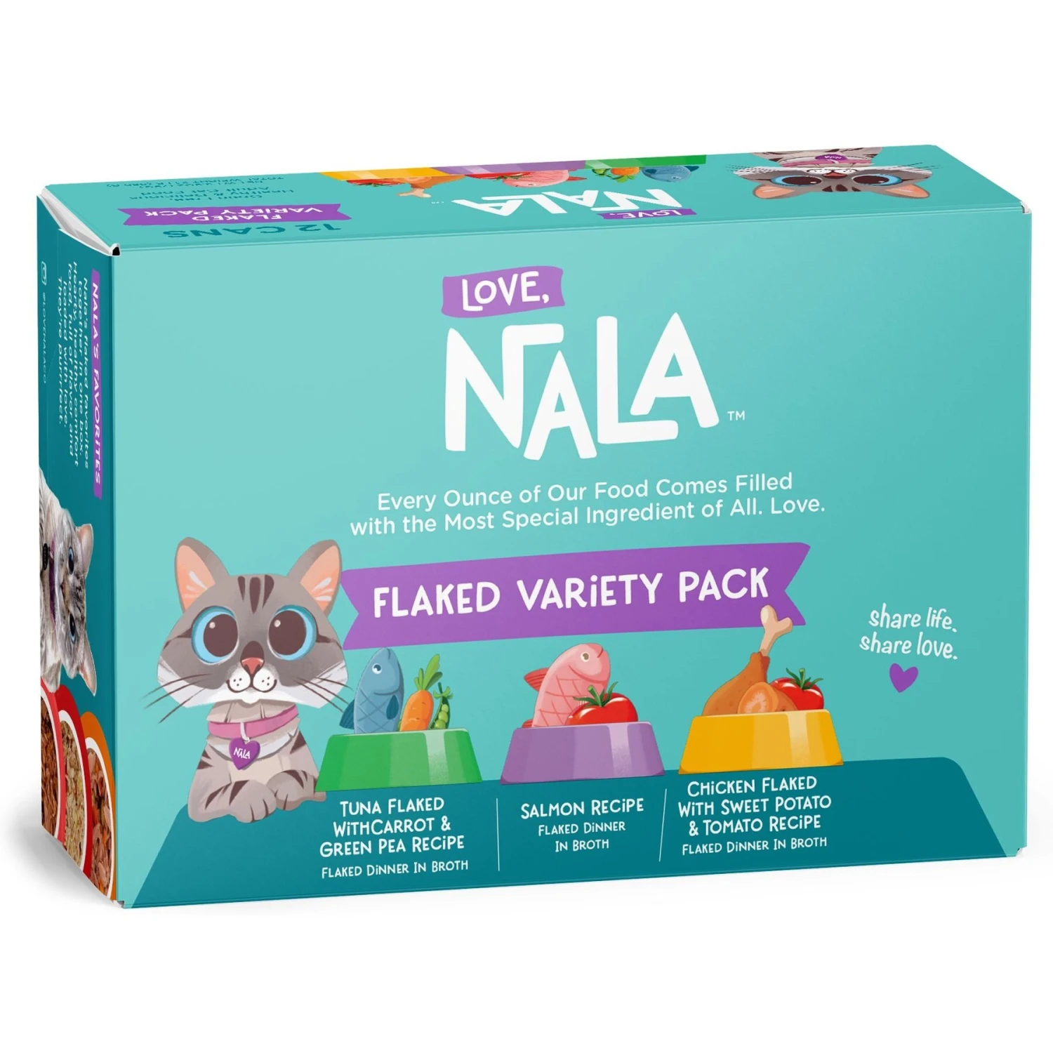 Love, Nala Flaked Variety Pack Adult Grain-Free Wet Cat Food, 2.8-oz Can, Case Of 12 1 Love, Nala Flaked Variety Pack Adult Grain-Free Wet Cat Food, 2.8-oz Can, Case Of 12