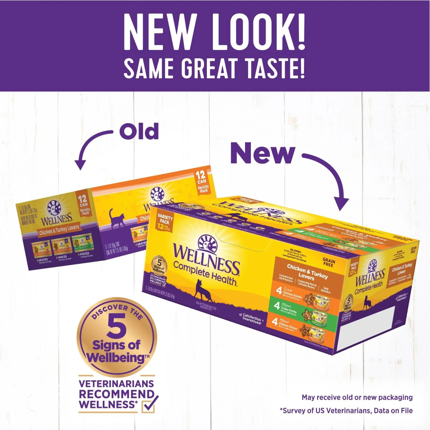 Wellness Complete Health Chicken & Turkey Lovers Gravies & Minced Variety Pack Grain-Free Wet Cat Food, 3-oz Can, Case Of 12 2 Wellness Complete Health Chicken & Turkey Lovers Gravies & Minced Variety Pack Grain-Free Wet Cat Food, 3-oz Can, Case Of 12 - Image 2