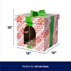Frisco Holiday Gift Box Cardboard Cat House & Frisco Holiday Santa's Workshop Cardboard Cat House 11 Frisco Holiday Gift Box Cardboard Cat House & Frisco Holiday Santa's Workshop Cardboard Cat House -Wellness Sales 986158 PT2. AC SS1800 V1698258056