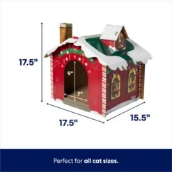 Frisco Holiday Gift Box Cardboard Cat House & Frisco Holiday Santa's Workshop Cardboard Cat House 15 Frisco Holiday Gift Box Cardboard Cat House & Frisco Holiday Santa's Workshop Cardboard Cat House -Wellness Sales 986158 PT6. AC SS1800 V1698258344