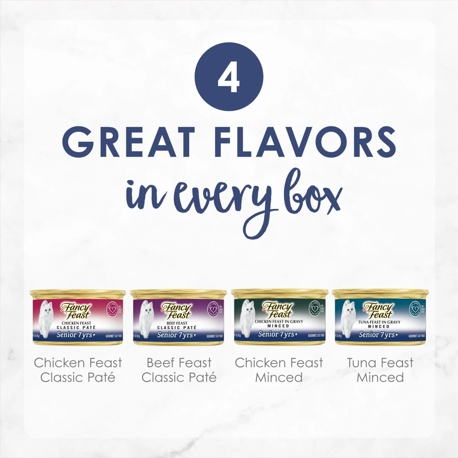 Fancy Feast Senior 7+ Chicken, Beef & Tuna Feasts Variety Pack Canned Cat Food & Purina ONE Indoor Advantage Senior 7+ High Protein Natural Dry Cat Food 3 Fancy Feast Senior 7+ Chicken, Beef & Tuna Feasts Variety Pack Canned Cat Food & Purina ONE Indoor Advantage Senior 7+ High Protein Natural Dry Cat Food - Image 3