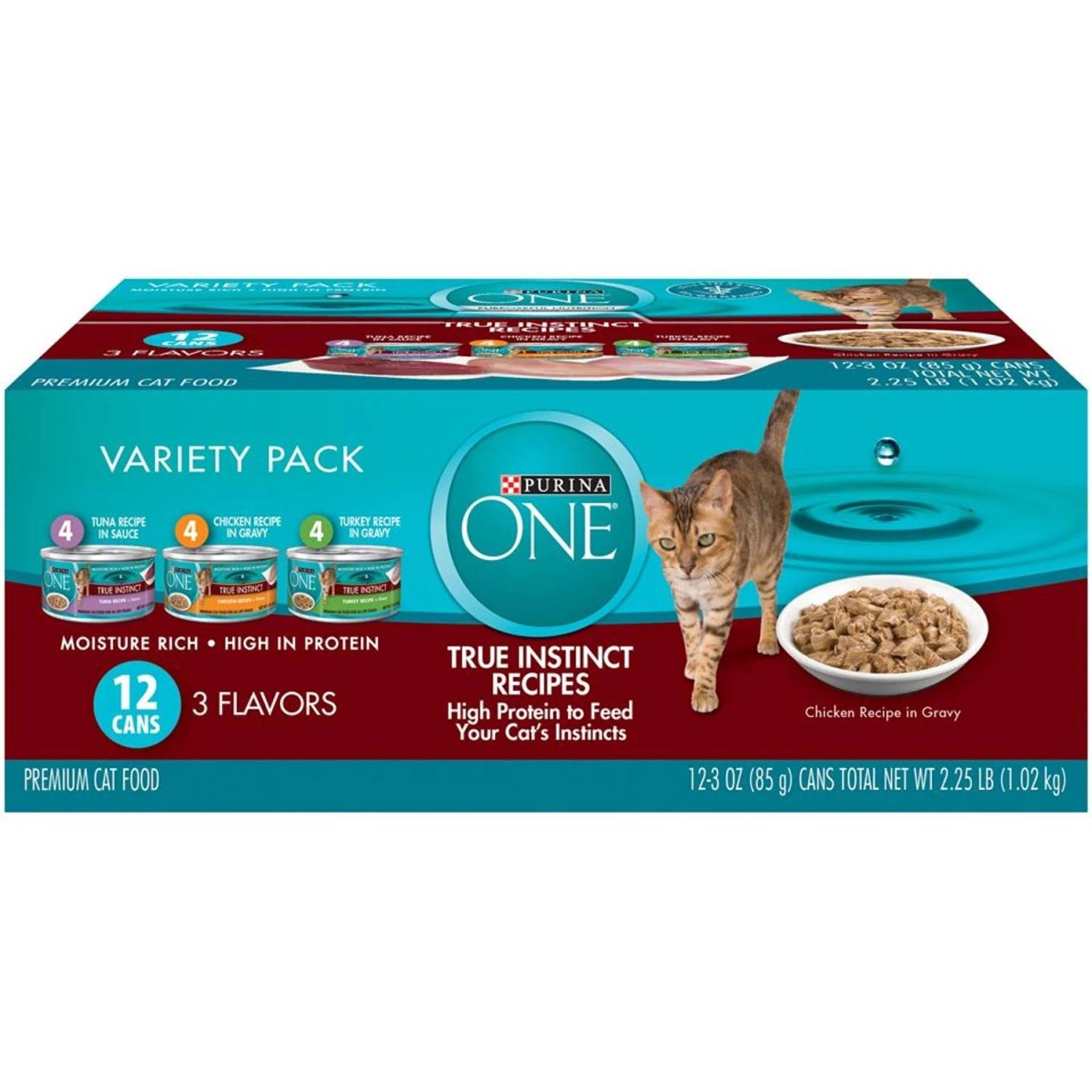 Purina ONE Tender Selects Blend With Real Chicken Dry Cat Food & Purina ONE True Instinct Turkey, Chicken & Tuna Variety Pack Canned Cat Food 6 Purina ONE Tender Selects Blend With Real Chicken Dry Cat Food & Purina ONE True Instinct Turkey, Chicken & Tuna Variety Pack Canned Cat Food - Image 6