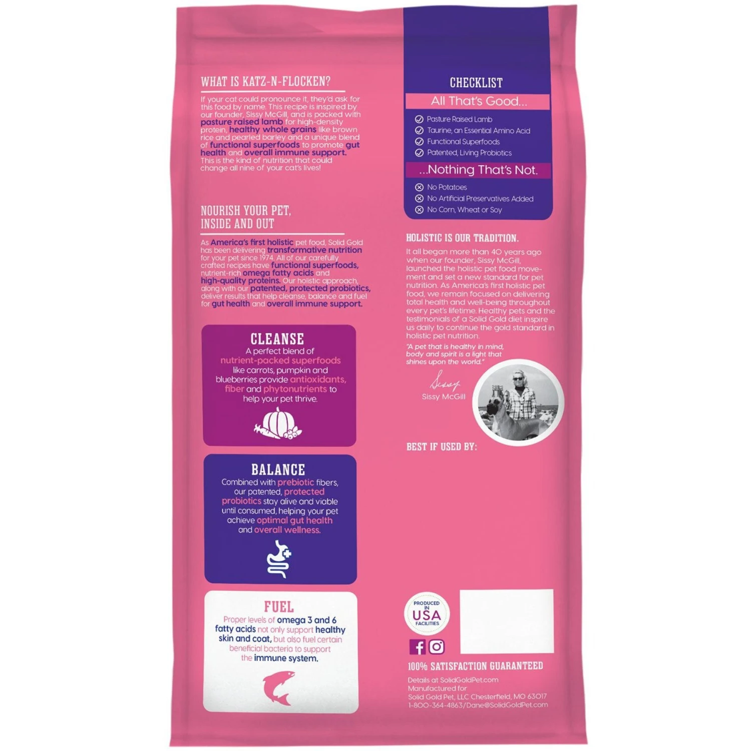 Solid Gold Katz-n-Flocken Lamb & Brown Rice Recipe With Pearled Barley Whole Grain Dry Cat Food 7 Solid Gold Katz-n-Flocken Lamb & Brown Rice Recipe With Pearled Barley Whole Grain Dry Cat Food - Image 7