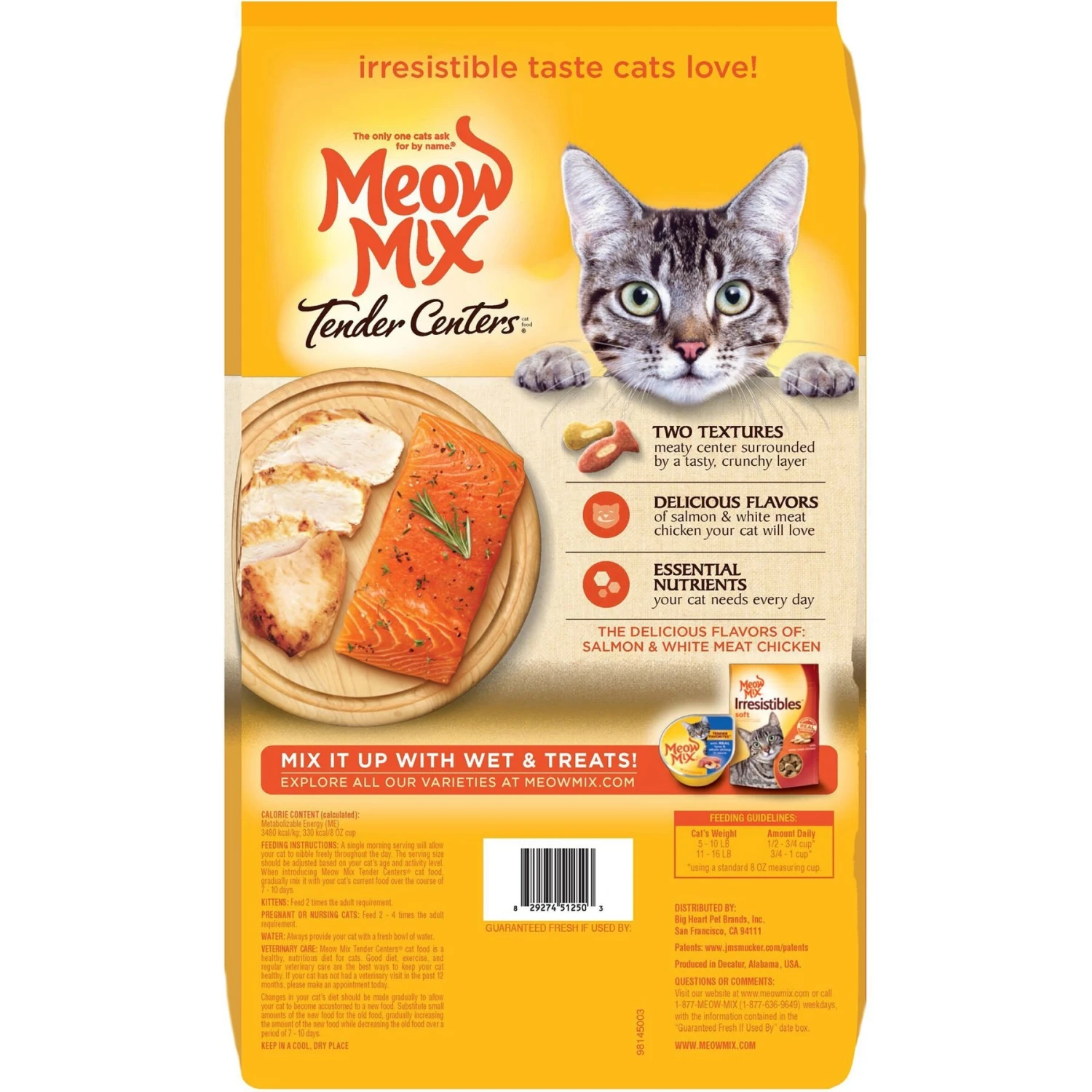 Meow Mix Tender Centers Salmon & White Meat Chicken Dry Cat Food 2 Meow Mix Tender Centers Salmon & White Meat Chicken Dry Cat Food - Image 2